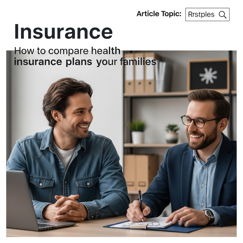 Parent and child looking at a tablet with health insurance plan details
